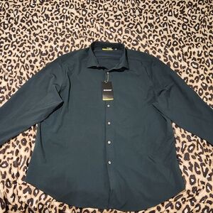 Murano Dark Green Men's Dress Shirt